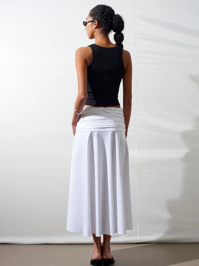 DILVIN High-Waist A-Line Midi Skirt - Image 2