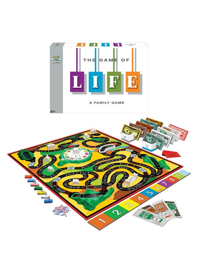 Winning Moves The Game Of Life With 1960 Artwork & Gameplay, Winning Moves Games USA, Classic Game: Original 1960's Version, Spinner, Mountains, Insurance, Career Options, Marriage, etc. 2-6 Players Age 10+ - Image 1