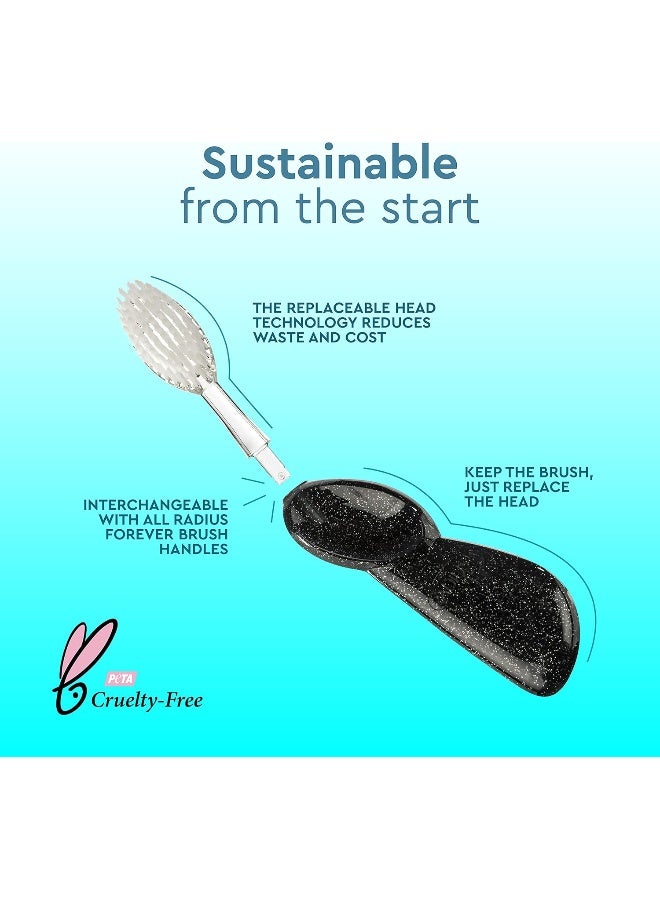 RADIUS Big Brush with Replaceable Head BPA Free ADA Accepted Toothbrush Designed to Improve Gum Health Reduce Gum Issues Right Hand Assorted Pack of 6 - Image 4