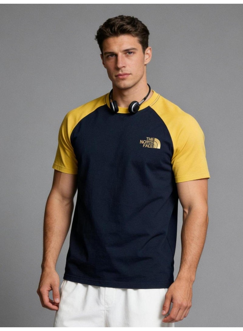 THE NORTH FACE T-shirt with round neck and short sleeve-color matching shirt-cotton T-shirt unisex loose casual couple short sleeve T-shirt - Image 4