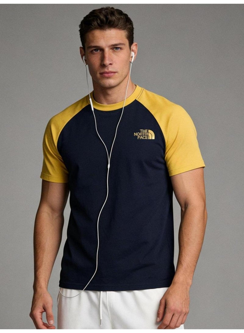 THE NORTH FACE T-shirt with round neck and short sleeve-color matching shirt-cotton T-shirt unisex loose casual couple short sleeve T-shirt - Image 2