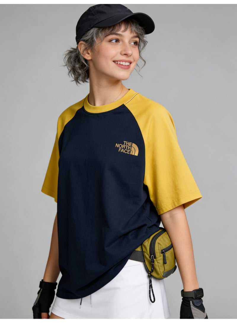THE NORTH FACE T-shirt with round neck and short sleeve-color matching shirt-cotton T-shirt unisex loose casual couple short sleeve T-shirt - Image 3