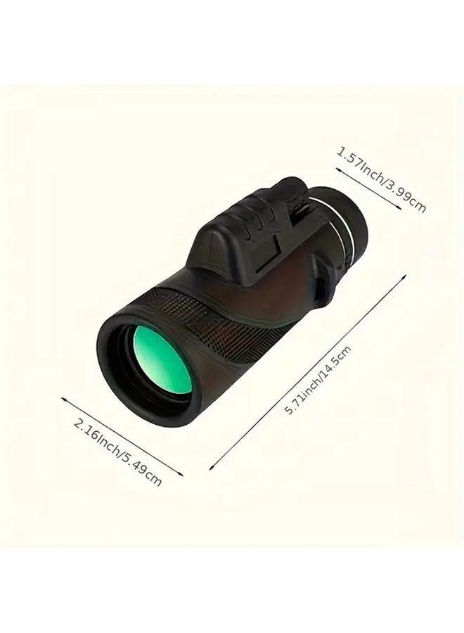 Black Monocular Telescope 8x42 HD High Power Magnification Manual Focus Portable for Astronomy Bird Watching - Image 5