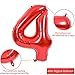 TONIFUL 40 Inch Red Large Numbers Balloons 09 Number 4 Digital 4 HeliumFoil Mylar Big Number Balloons for 2026 Mothers Day New Year Eve Graduation Valentines Day Birthday Party Anniversary Party - Image 4