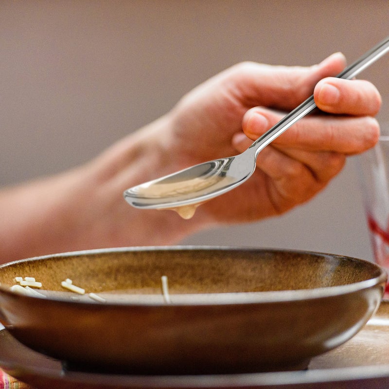 Senior Icare Silverware Adaptive Spoons for Parkinson's - Utensils for Elderly, Disabled, Adults, Parkinson's Patients, Handicapped, Non-Weighted Flat Edge Spoon by Senior ICare - Image 5