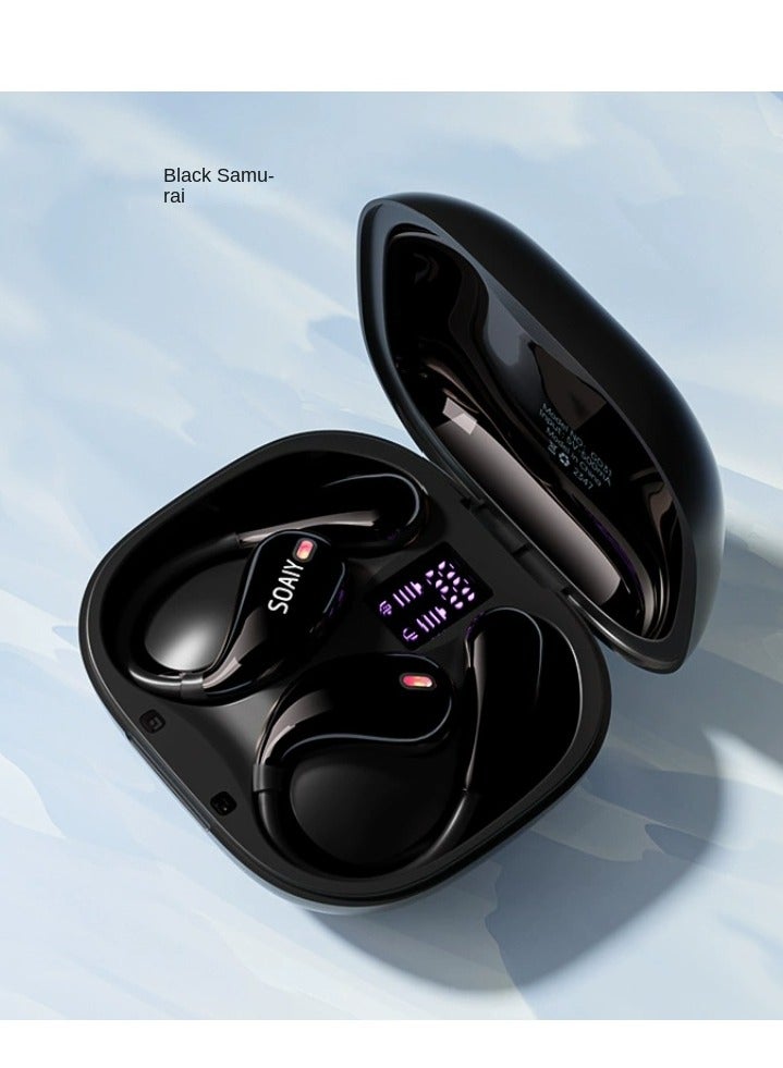 SOAIY GD31 Wireless Bluetooth Bone Conduction Headset - Hanging Ear, Not In-Ear, Sports Specific, Comfortable and Safe to Wear, IPX5 Waterproof Rating - Black - Image 1