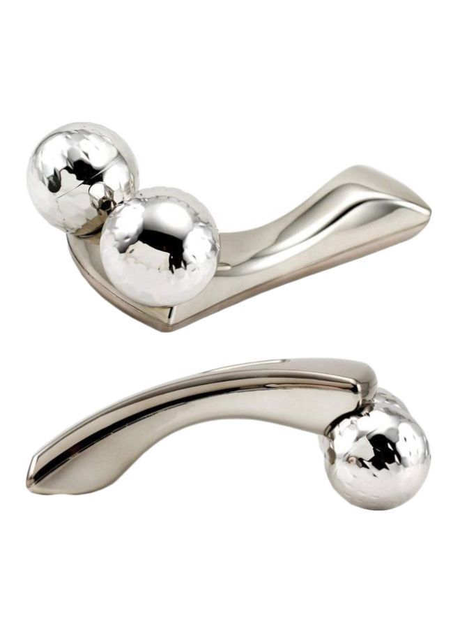 NIBEMINENT 3D Roller Face And Body Massager Silver