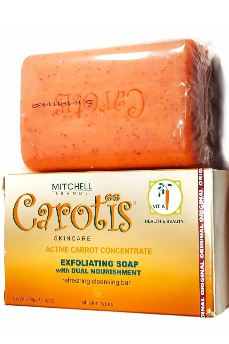 mitchell Skin Brightening Soap Refreshing Cleansing Bar, Exfoliating Soap with Carrot Oil & Vitamin 200g
