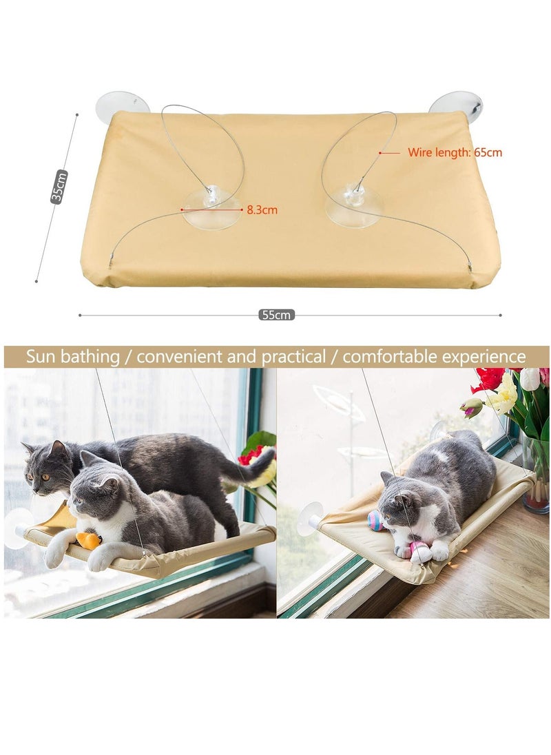Generic - Cat Bed Cat Window Perch Window Seat Suction Cups Space Saving Cat Hammock Pet Resting Seat Safety Cat Shelves Providing All Around 360° Sunbath for Cats Weighted Up To 15kg - Image 1