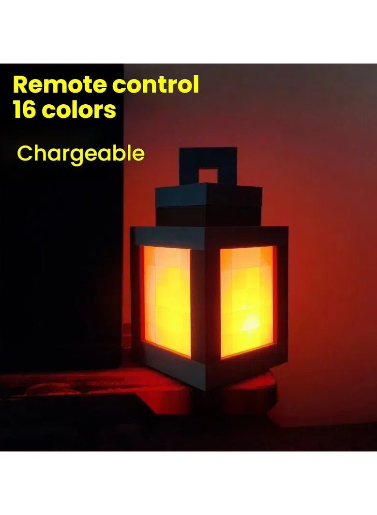 general Minecraft Luminous Lantern Night Light Rechargeable Game Torch Light Perimeter Kids Bedroom Ambient Light USB - Image 1