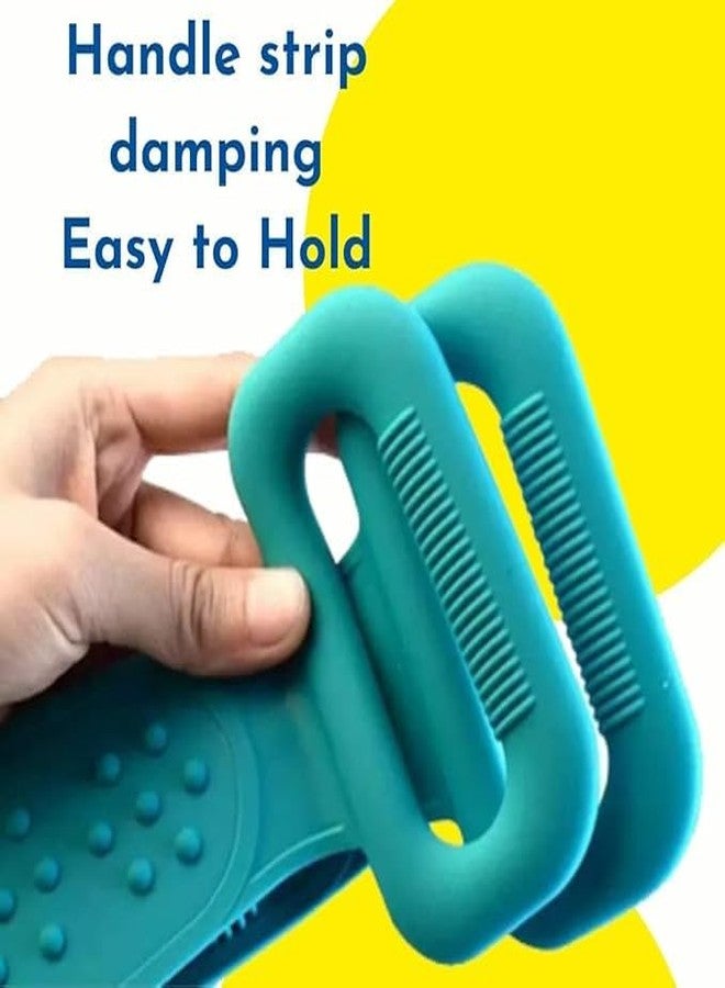 PTSCS Silicone Body Back Scrubber Double Side Bathing Brush for Skin Deep Cleaning Massage, Dead Skin Removal Exfoliating Belt for Shower, Easy to Clean for Men & Women (Blue) - Image 5