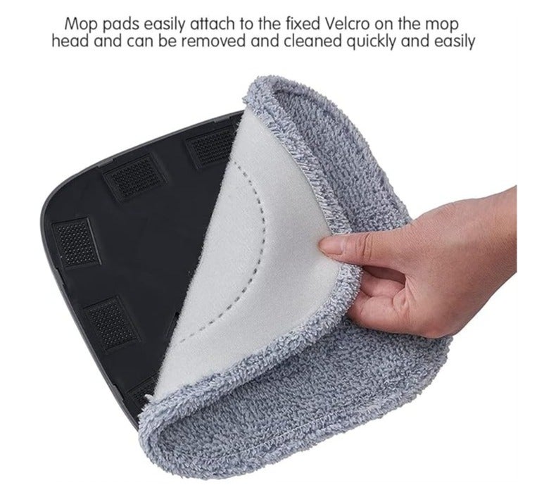 VENDIX Flat Mop Replacement Pads Microfiber 2 PCS Square Mop Head Refill Washable Cleaning Pads High Absorbent Floor Mop Refill for Tile Marble Hardwood Kitchen Bathroom Cleaning - Image 2