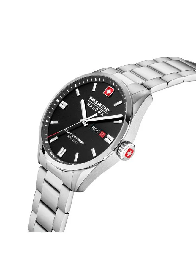 SWISS MILITARY HANOWA Roadrunner Maxed 43mm Men's Analog Watch with Stainless Steel Bracelet