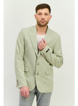 Gianni Feraud Men Regular Fit Solid Formal Blazer, Light Green  - Image 1
