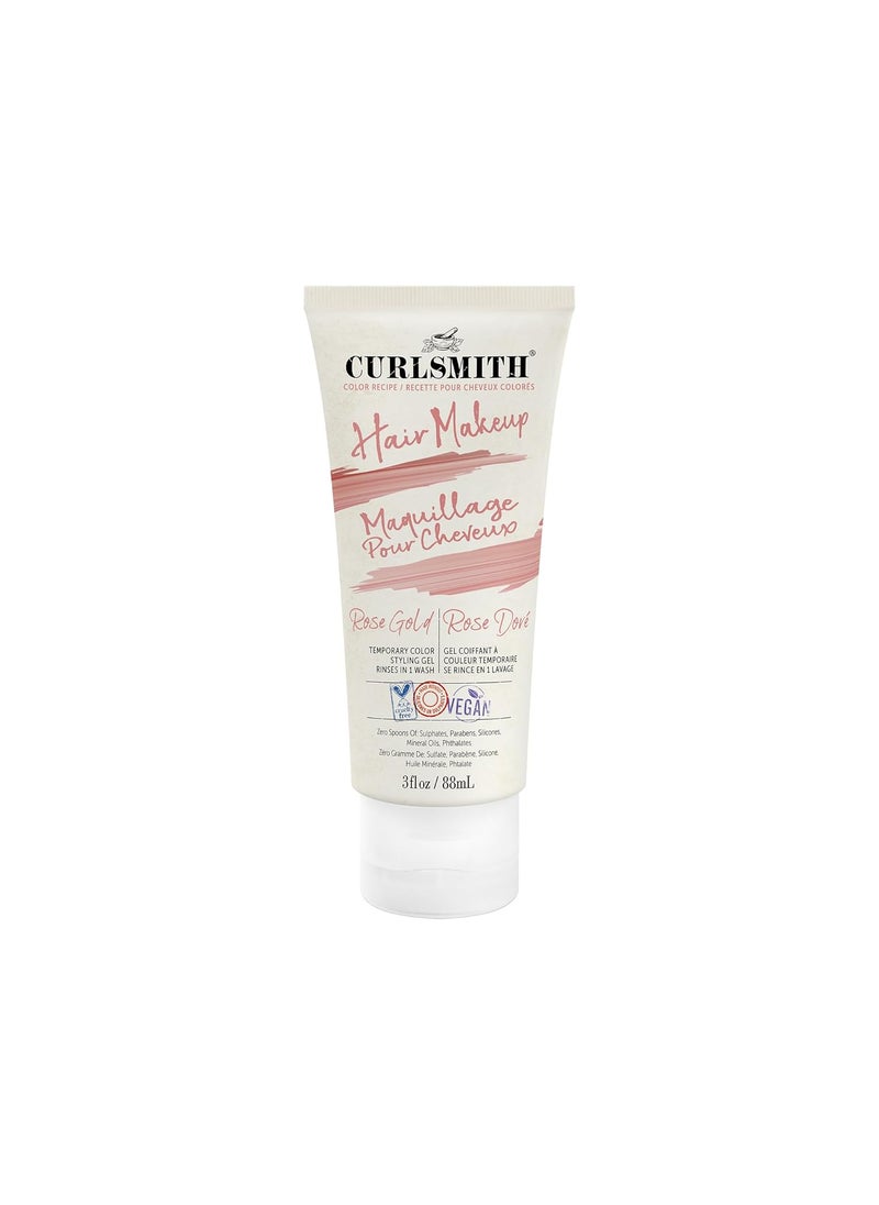 CURLSMITH - Curlsmith  Hair Makeup  Vegan Temporary Hair Color and Styling Gel Rose Gold 3floz - Image 1