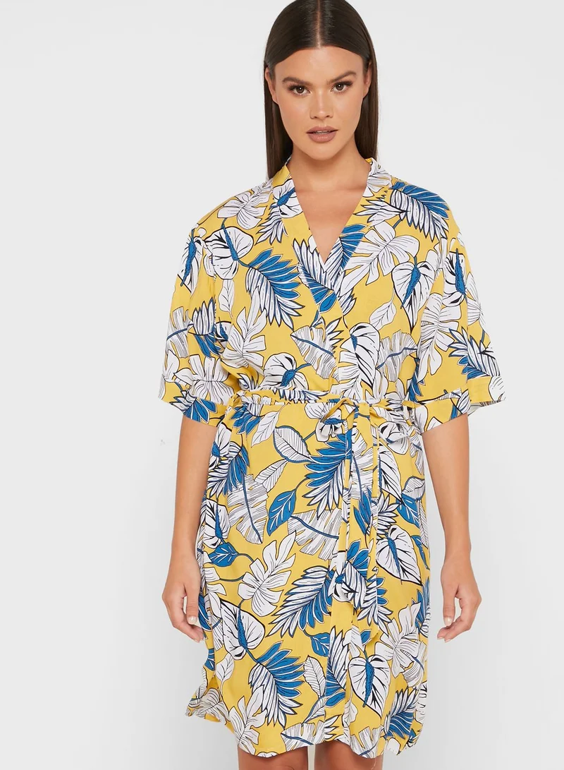 ELLA Printed Satin Robe