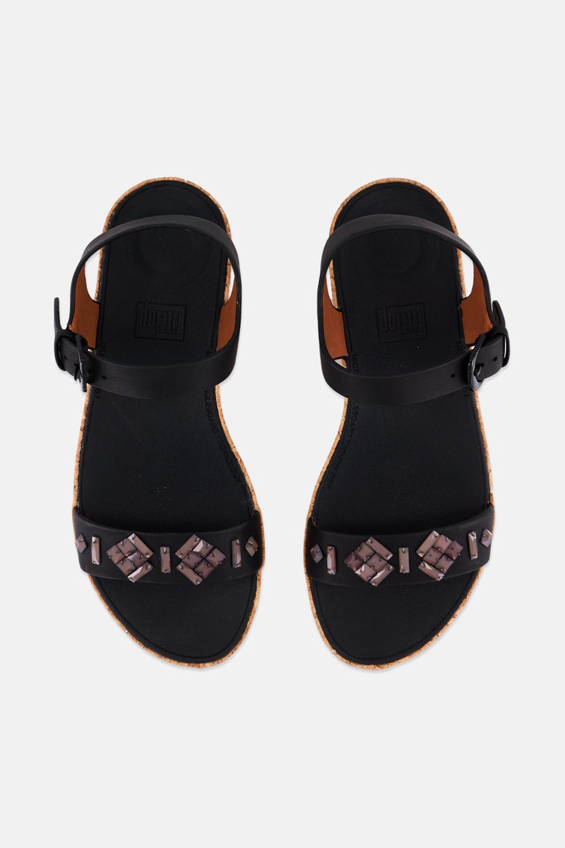 FitFlop Women Bon 2 Adjustable Buckle Sandals, Black - Image 2