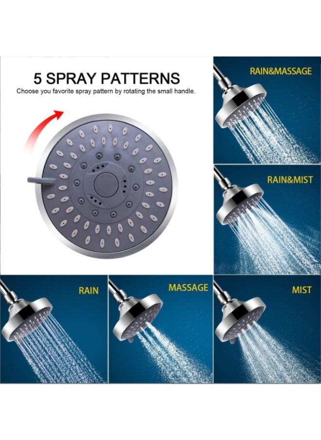 Super ZYouth Filtered Shower Head 20 Stage - 5 Modes Adjustable Shower Filter, Combo High Pressure Rain Shower Heads Filter for Hard Water Detachable 5 Modes Adjustable Water Softener Remove Chlorine Fluoride  - Image 4