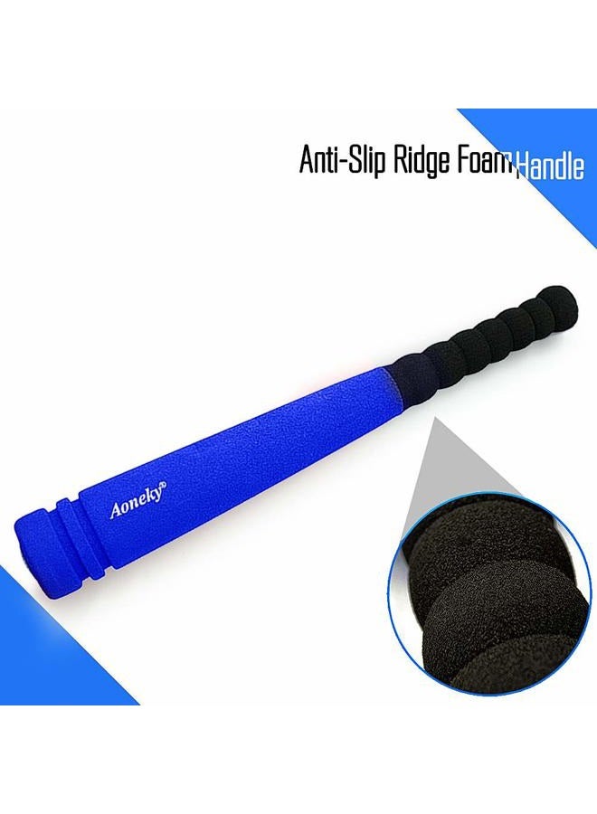 Aoneky Min Foam Baseball Bat and Ball for Toddler - Indoor Soft Super Safe T Ball Bat Toys Set for Kids Age 2 Years Old, Best Gift for Children, 16.5 inch (Blue) - Image 4