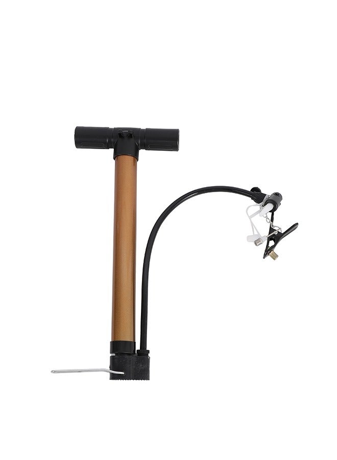 LAWAZIM Manual Bicycle Pump - Portable Hand Air Pump with Steel Handle, T-Shaped Grip, Dual Valve Compatibility, Assorted Colors Sent Randomly (Color Not Selectable) - for Tires, Balls, Camping Gear - Image 1