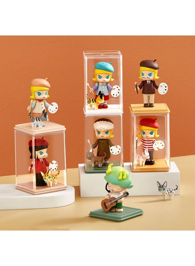 6pcs Display Case, Plexiglass Box, Acrylic Display Case, Collector's Display Case with Door, for Mini Figures, Small Figures, Action Figures, Toy, Model Cars, Collectible Figures - Image 3