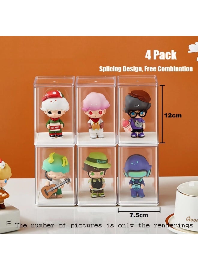 6pcs Display Case, Plexiglass Box, Acrylic Display Case, Collector's Display Case with Door, for Mini Figures, Small Figures, Action Figures, Toy, Model Cars, Collectible Figures - Image 2