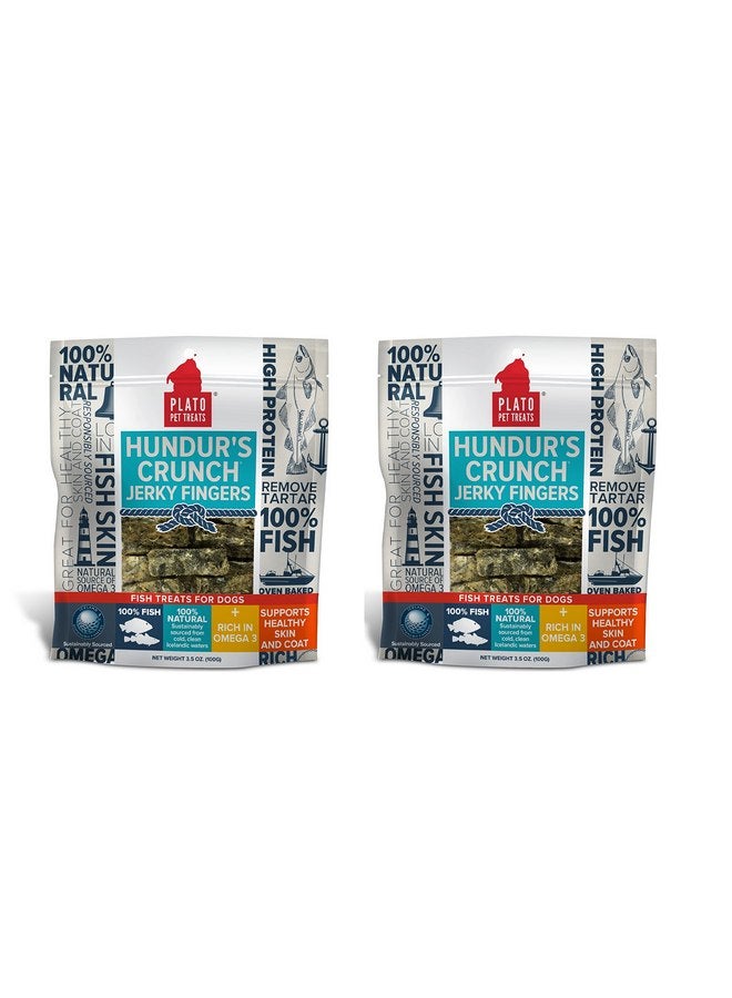 Plato Dog Treats - Hundur’S Crunch Jerky Fingers - 3.5 Oz (2 Pack) - Image 1