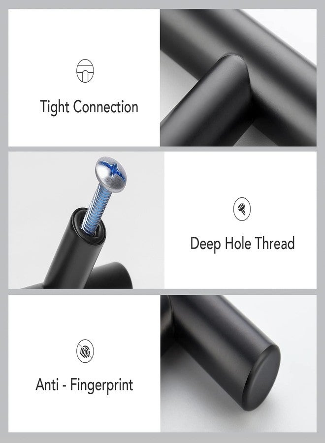 HomeExpert Home Expert 10 Pack 6-3/10 Inch Black Cabinet Handles Matte Black Cabinet Pulls Black Dresser Drawer Pulls Stainless Steel Kitchen Cabinet Handles Matte Black 8-3/4 Inch Overall Length - Image 5