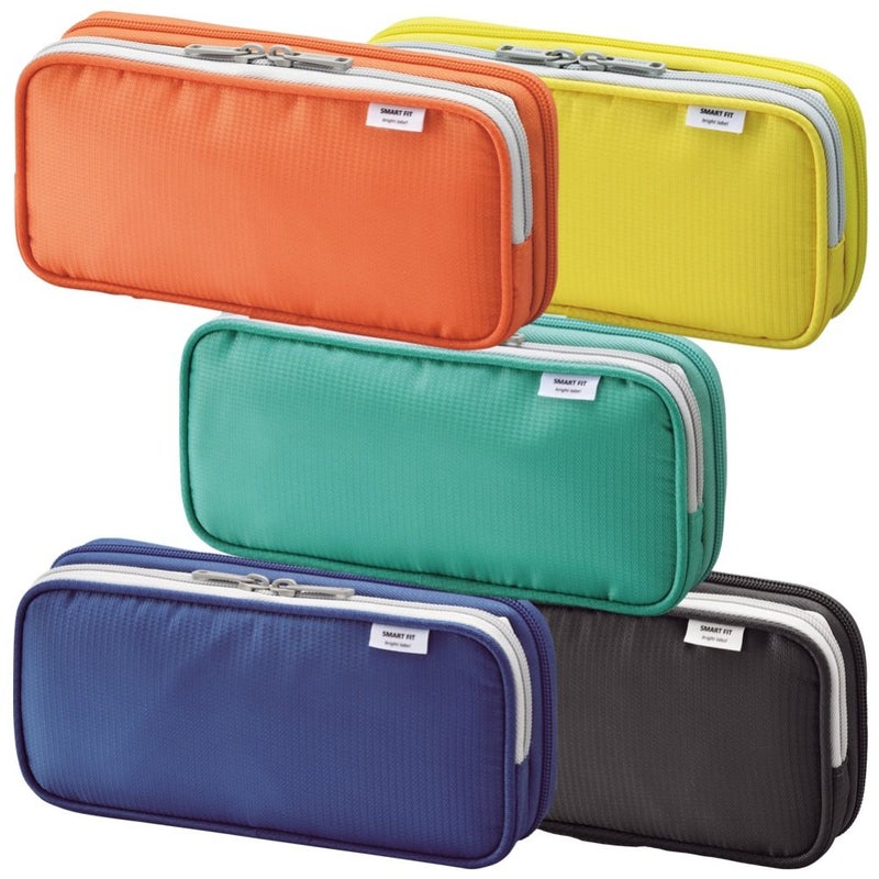 LIHITLAB LIHIT LAB Double Pen Case, Large, 4.1 x 8.7", Blue (A7661-8) - Image 4