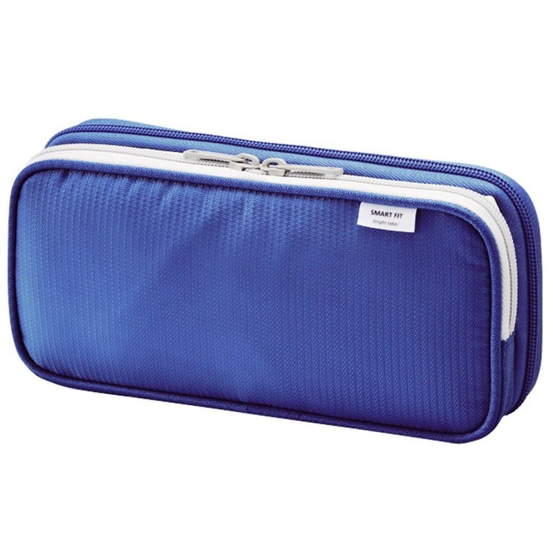 LIHITLAB LIHIT LAB Double Pen Case, Large, 4.1 x 8.7", Blue (A7661-8) - Image 1