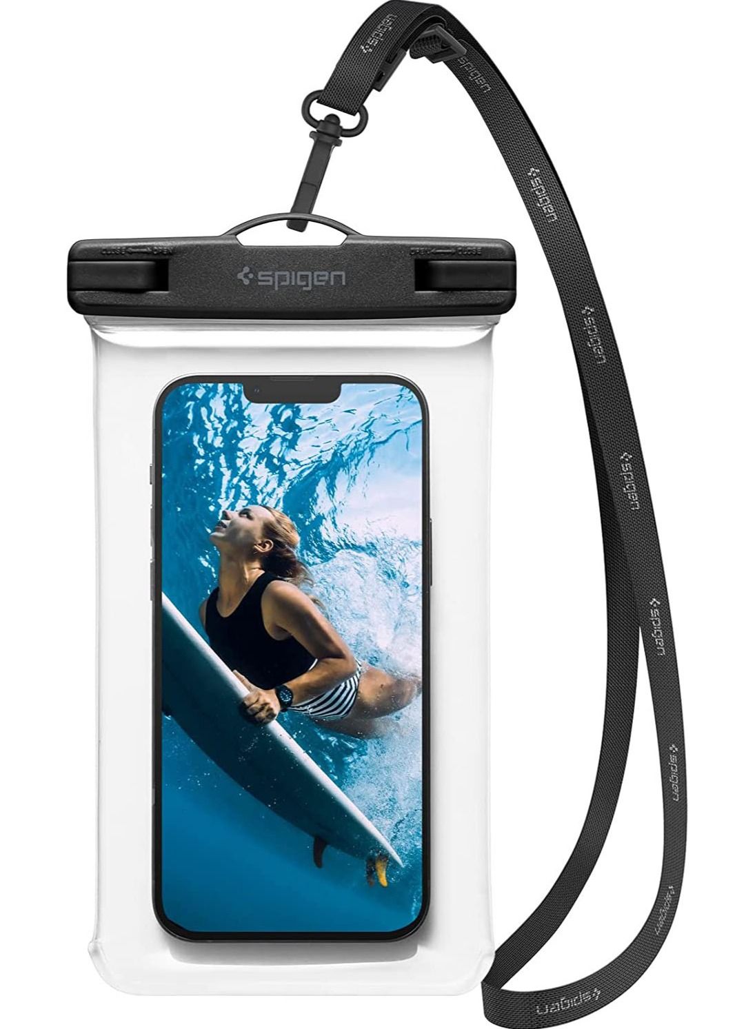 Universal Waterproof Phone Case 1 Pack IPX8 Pouch A601 Compatible With iPhone, Samsung Galaxy and Smartphone Up to 7 Inches - Crystal Clear