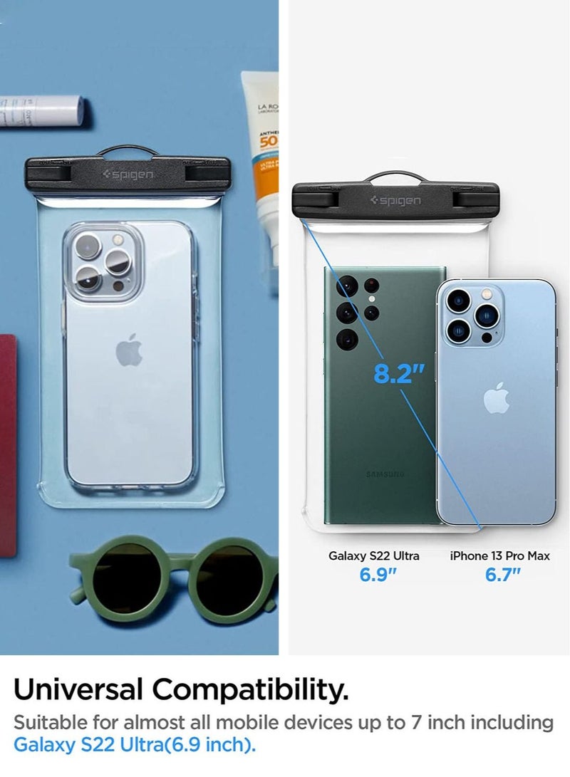 Spigen Universal Waterproof Phone Case 1 Pack IPX8 Pouch A601 Compatible With iPhone, Samsung Galaxy and Smartphone Up to 7 Inches - Crystal Clear - Image 2