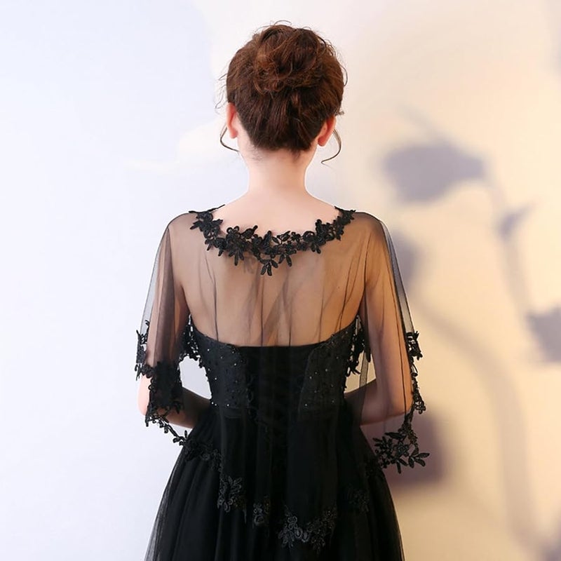 White Lace Bridal Shawl Capelet For Wedding Dress And Formal Events Lightweight Breathable - Image 4