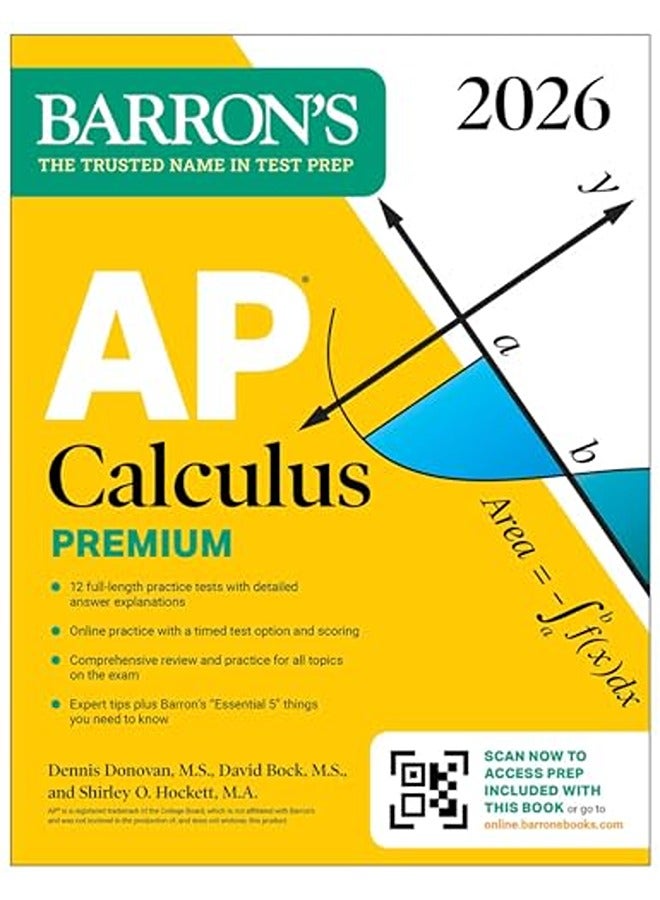 Ap Calculus Premium, 2026: Prep Book With 12 Practice Tests + Comprehensive Review + Online Practice