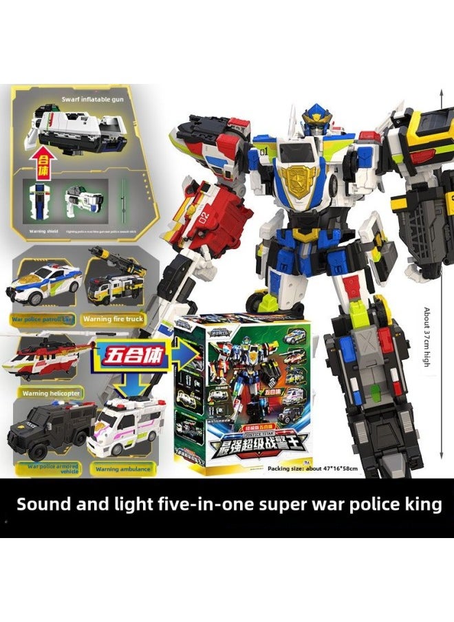 Mini Secret Force 7 Super Police Force Reload Transforming Robot Fule Five-fit Mecha Boy Toy-Color:Storm Swat806401