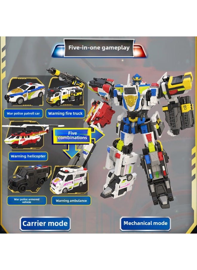 Mini Secret Force 7 Super Police Force Reload Transforming Robot Fule Five-fit Mecha Boy Toy-Color:Storm Swat806401