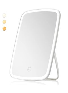 Makeup Mirror with Light, USB Rechargeable 3 Color Lighting Modes Vanity Mirror, Adjustable Light Brightness Light up Mirror
