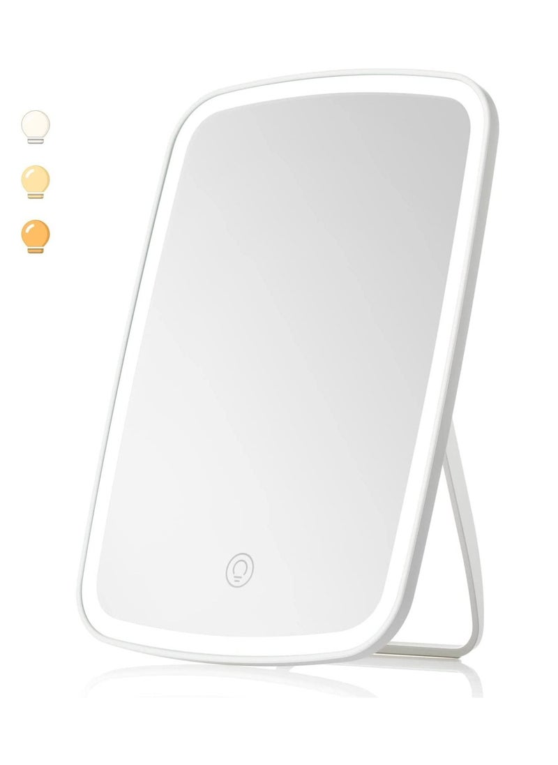 Jordan Judy - Makeup Mirror with Light, USB Rechargeable 3 Color Lighting Modes Vanity Mirror, Adjustable Light Brightness Light up Mirror - Image 1