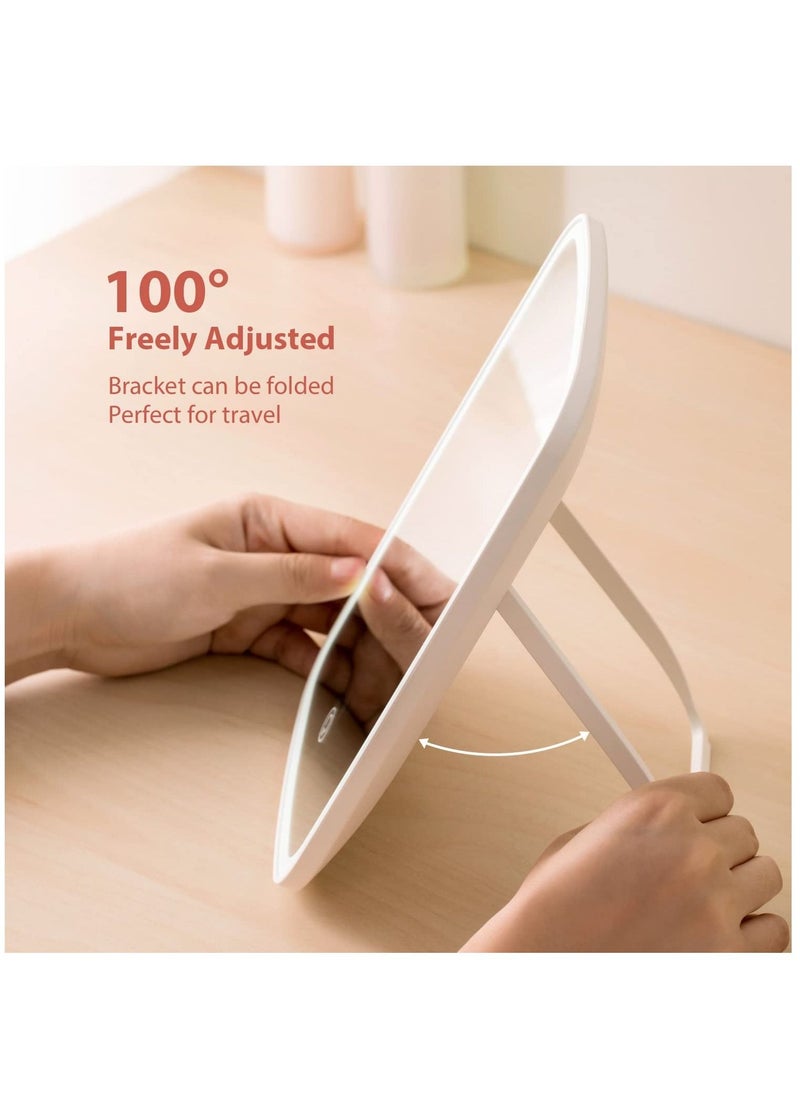 Jordan Judy - Makeup Mirror with Light, USB Rechargeable 3 Color Lighting Modes Vanity Mirror, Adjustable Light Brightness Light up Mirror - Image 1