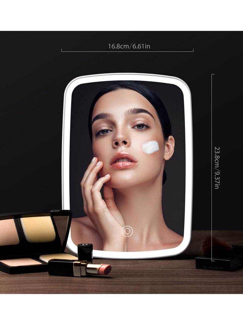 Jordan Judy - Makeup Mirror with Light, USB Rechargeable 3 Color Lighting Modes Vanity Mirror, Adjustable Light Brightness Light up Mirror - Image 1