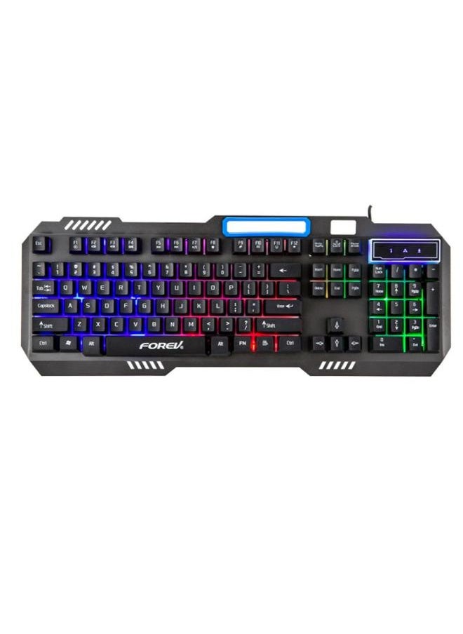 Forev Forev FV-Q307 Gaming Metal Panel RGB Keyboard For Pc, Black, USB  - Image 3