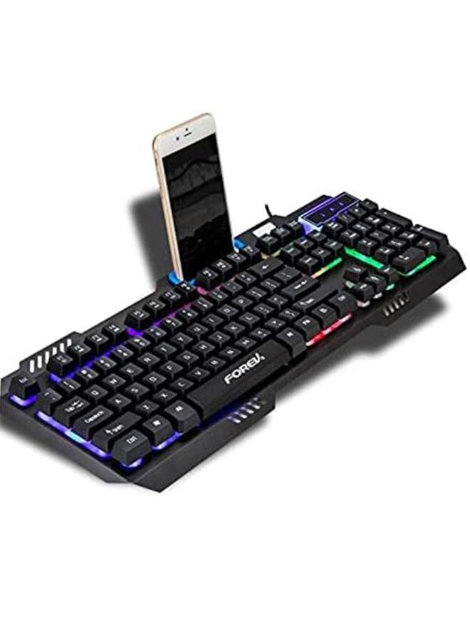 Forev Forev FV-Q307 Gaming Metal Panel RGB Keyboard For Pc, Black, USB  - Image 2
