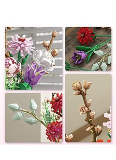 Y&D Flower Bouquet Building kit, 12 Flowers Sets STEM Educational Activity Preschool Toys for Teens Kids Artificial Botanical Collection Block Toy Home Decoration Birthday(1273PCS)  - Image 4