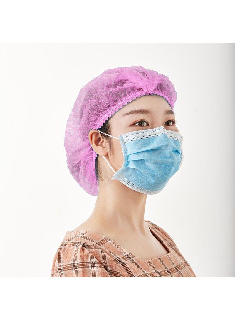 Y&D 100 Piece Disposable Non Woven Strip Dust Proof Anti Hair Loss Headgear  - Image 2