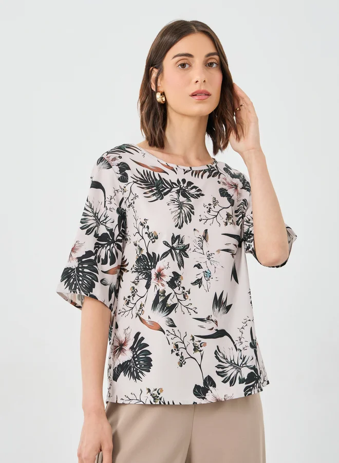 Take Two Take Two Women Floral Top and Wide Leg Pants Co-Ords