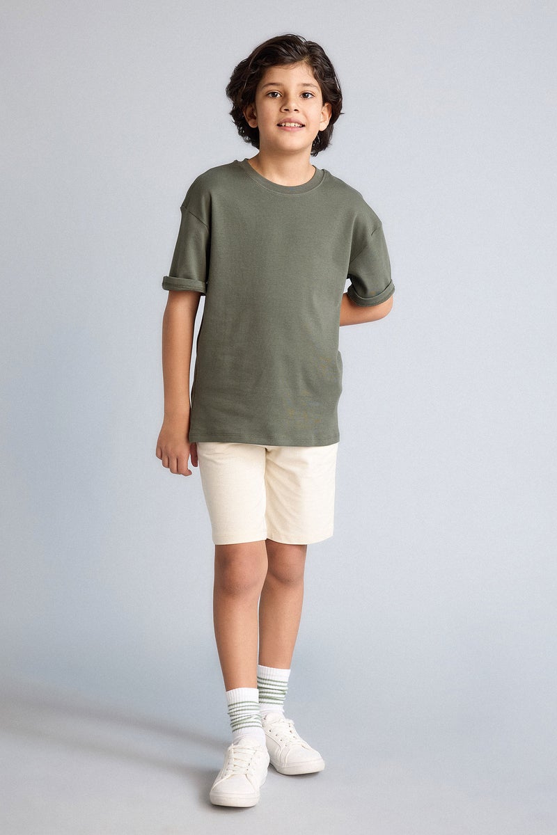 DeFacto Green Boy Oversize Fit Short Sleeve T-Shirt Casual - Image 2