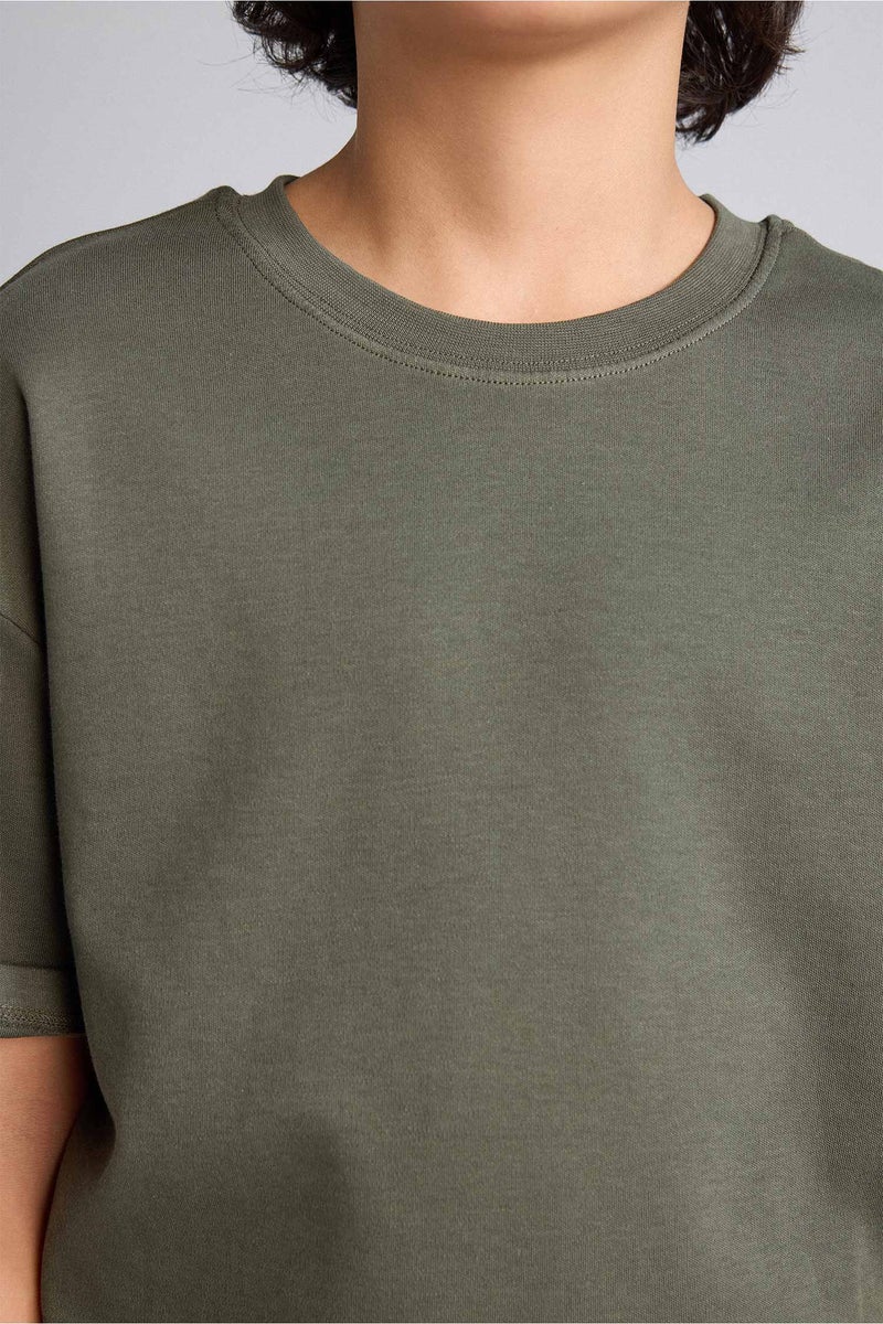DeFacto Green Boy Oversize Fit Short Sleeve T-Shirt Casual - Image 4