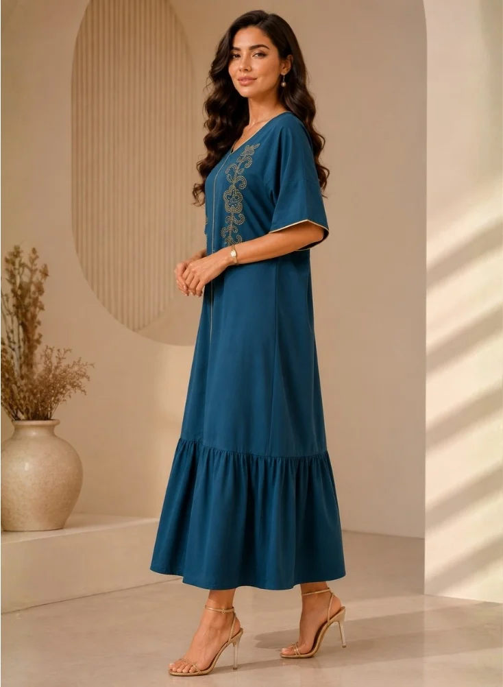 NinEx Jalabiya Midi Party Dress For Women