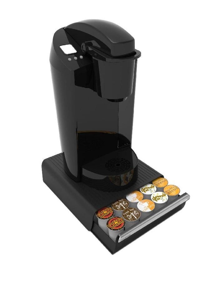 Mind Reader Mind Reader Single Serve Coffee Pod Drawer and Holder, 30 Capacity Coffee Station and Pod Capsule Storage Organizer, Pull Out Tray for Condiments, Coffee Accessories (Black, 12.60 x 10.55 x 2.50)  - Image 3