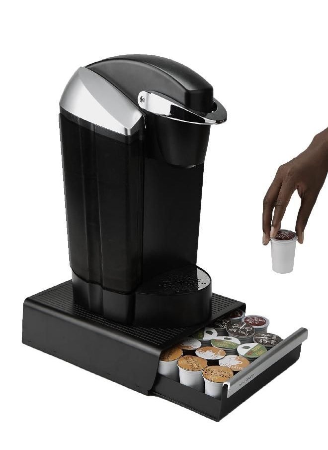 Mind Reader Mind Reader Single Serve Coffee Pod Drawer and Holder, 30 Capacity Coffee Station and Pod Capsule Storage Organizer, Pull Out Tray for Condiments, Coffee Accessories (Black, 12.60 x 10.55 x 2.50)  - Image 2
